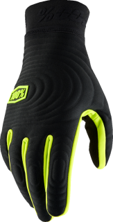 Motokrosové, BMX, MX, MTB rukavice rukavice do chladného počasí 100% BRISKER XTREME černá/žlutá fluo  