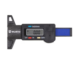 A Digitální hloubkoměr profilu pneumatik malá verze WÜRTH měřicí rozsah 0-25,4 mm