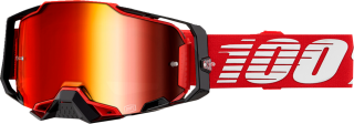 Motokrosové brýle 100% ARMEGA RED s červeným zrcadlovým objektivem