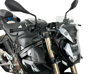 Plexi motocyklu WRS SPORT pro BMW S 1000 R rok 2022-2023, výška 25 cm, šíře 28cm, barva čirá