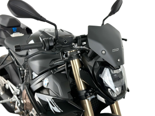 Plexi motocyklu WRS SPORT pro BMW S 1000 R rok 2022-2023, výška 25 cm, šíře 28cm, barva matná černá