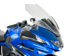 Plexi motocyklu WRS STANDARD pro BMW R 1250 RT ABS rok 2021-2024, výška 60 cm až 66 cm, šířka 66 cm, barva čírá