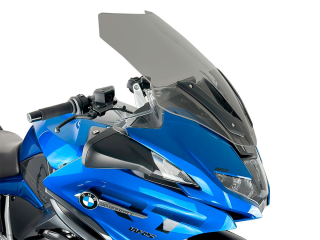 Plexi motocyklu WRS TOURING pro BMW R 1250 RT ABS rok 2021-2023, výška 64 až 71 cm, šířka 66 cm, barva kouřová