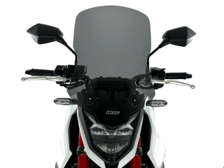 Plexi motocyklu WRS CAPONORD pro HONDA CB 750 ABS rok 2023, výška 51 cm, šíře 32 cm, barva tmavě kouřová