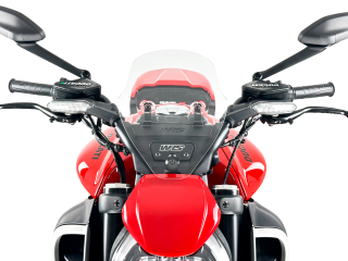 Plexi motocyklu WRS SPORT pro DUCATI DIAVEL V4 1200 ABS rok 2023, výška plexi 28,5 cm, šíře plexi 24,5 cm, barva čirá
