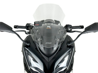 Plexi motocyklu WRS verze CAPONORD pro motocykly KAWASAKI Ninja 1000 SX ABS rok 2017 až 2023, výška plexi 47 cm, barva čirá