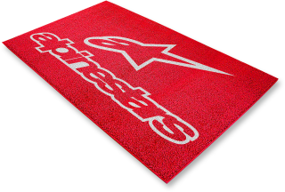 Koberec - rohožka pod motocykl ALPINESTARS RUG ASTARS LARGE barva červená/černá, rozměr 180 cm x 90 cm
