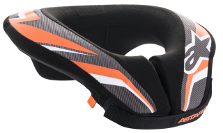 A Dětský chránič krku ALPINESTARS SEQUENCE YOUTH ORANŽOVÁ/ČERNÁ vel. S/M pro malé děti od 6-10-ti let