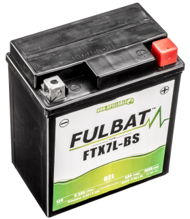 Gelová beterie FULBAT FTX7L-BS GEL, 12V, 6Ah, 100A, rozměr 113x70x130