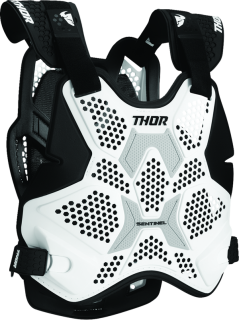 Lehký hrudní / zádový chránič THOR SENTINEL PRO CHEST PROTECTOR  barva bílá/černá, velikost XS/S