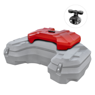 Přídavný plastový kanystr pro box AX110 SHARK ACCESSORIES červený, objem 10 litrů 