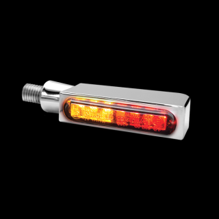 Led zadní světlo,blinkr, brzdové světlo HEINZ BIKES LED 3-in-1 TURNSIGNAL BLOKK 3IN1, barva chromová, 1 kus