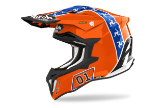 Motokrosová přilba AIROH STRYCKER HAZZARD oranžová/modrá 