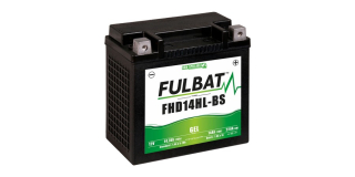 Gelová baterie / motobaterie FULBAT YTX14L-BS GEL, 12V, 14,7AH, 220A, rozměry 150 x 87 x 145 mm