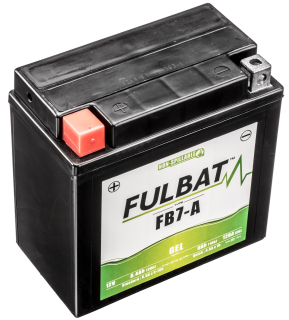 Gelová baterie / motobaterie FULBAT FB7-A GEL, 12V, 8AH, 120A, rozměry 135 x 75 x 133 mm  