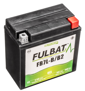 Gelová baterie / motobaterie FULBAT FB7L-B/B2 GEL, 12V, 8AH, 100A, rozměry 136 x 76 x 130 mm