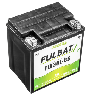 Gelová baterie / motobaterie FULBAT FIX30L-BS GEL, 12V, 30AH, 400A, rozměry 165 x 125 x 175 mm 