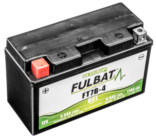 Gelová baterie / motobaterie FULBAT FT7B-4 GEL, 12V, 6.5AH, 110A, rozměry 150 x 65 x 93 mm