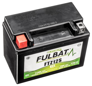 Gelová baterie / motobaterie FULBAT FTZ12S / YTZ12S GEL, 12V, 11AH, 210A, rozměry 150 x 88 x 110 mm