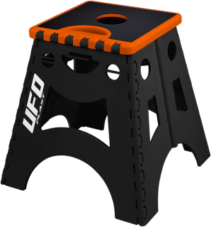 Pevný plastový motokrosový /enduro stojan pod motocykl UFO FOLDABLE STAND barva černá/oranžová