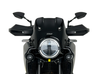 Plexi motocyklu WRS verze ENDURO pro HUSQVARNA NORDEN 901 ABS rok 2022-2023 barva černá lesklá, výška plexi 18,5 cm 