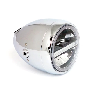 Přední homologované led motocyklové světlo DAYTONA LED HEADLIGHT NEOVINTAGE barva chromová