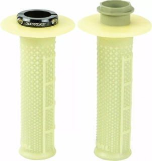 Motokrosové rukojeti - gripy s lock-on RENTHAL GRIP RWORKS ARAMID G240 LOCK-ON 1/2 WAFFLE SOFT barva černá/šedá, pár 
