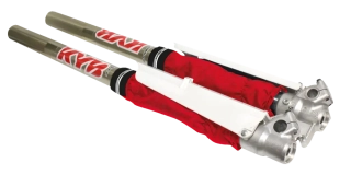 Textilní chrániče na vidlice / chrániče vidlic BLACKBIRD RACING FORK SEAL PROTECTOR - DLOUHÁ VERZE, pro vidlice o průměru 45 až 50 mm, barva červená , pár