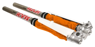 Textilní chrániče na vidlice / chrániče vidlic BLACKBIRD RACING FORK SEAL PROTECTOR - DLOUHÁ VERZE, pro vidlice o průměru 45 až 50 mm, barva oranžová, pár