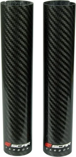 Carbonové/karbonové kryty pro vrchní část vidlice SCAR CARBON UPPER FORK WRAPS pro motockly 125/250/450/500 , rozměry 160 mm x 52 mm, pár