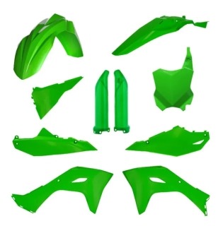 a Sada plastů FULL KIT ACERBIS KAWASAKI KX 450 / 450 X rok 2024-2026 barva zelená standard