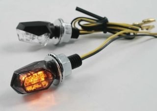Univerzální led blinkry PARTS EUROPE TURN SIGNAL MINI černé s kouřovým objektivem- PÁR