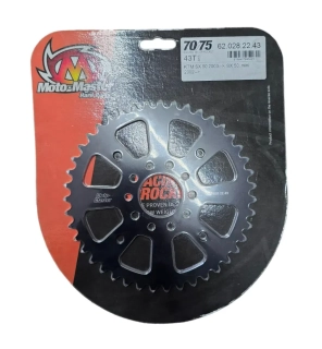 A Hliníková rozeta MOTO MASTER pro motocykl KTM SX 50 rok 2003-2008 barva černá, počet zubů 43