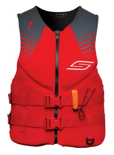 Pánská vesta pro vodní sporty SLIPPERY SURGE VEST červená/šedá velikost S, výška jezdce 167-175 cm, váha 54-63 kg