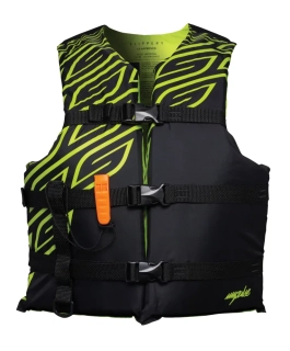 Nylonová vesta pro vodní sporty SLIPPERY IMPULSE VEST černá/lime jednotná velikost pro obvod hrudníku 76 cm až 132 cm  