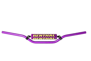 Motokrosové řidítka s hrazdou RENTHAL 966 OFF-ROAD HANDLEBAR 7/8" (22 MM)  barva fialová