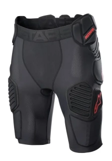 Ochranné šortky s polstrováním ALPINESTARS BIONIC PRO PROTECTION SHORTS ČERNÁ/ČERVENÁ