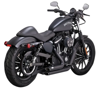 Kompletní výfuk Vance & Hines Shortshots Staggered  S-SHT pro Harley-Davidson XL rok 2014-2022 barva černá