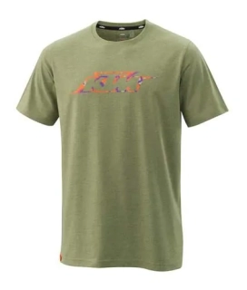 Pánské triko s krátkým rukávem KTM CAMO TEE GREEN MELANGE