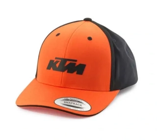 Pánská čepice - kšiltovka KTM MECHANIC CURVED CAP černá/oranžová, prohnutý kšilt