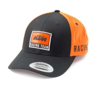 Pánská kšiltovka / čepice KTM TEAM CURVED CAP ČERNÁ/ORANŽOVÁ, prohnutý kšilt