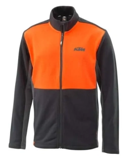 Pánská mikina bez kapuce na zip KTM MECHANIC ZIP SWEATER černá/oranžová