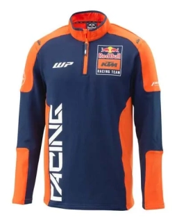 Mikina z funkčního materiálu se stojáčkem KTM REPLICA TEAM HALFZIP SWEATER  modrá/oranžová