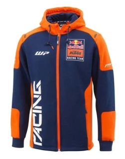 Mikina z kapucí na zip KTM REPLICA TEAM ZIP HOODIE modrá/oranžová