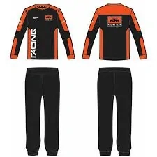 Dětský domácí komplet / pyžamo KTM BABY TEAM HOME SUIT barva černá/oranžová 