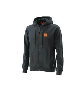 Mikina na zip s kapucí KTM PURE ZIP HOODIE černá