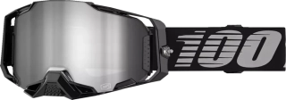 Motokrosové brýle 100% ARMEGA BLACK 50005-00030 se stříbrným zrcadlovým sklem 