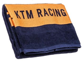 Bavlněná osuška KTM RED BULL RACING barva modrá/oranžová, rozměr 70 x 140 cm