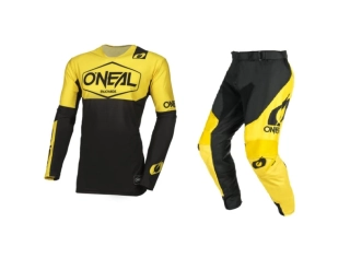 A Motokrosový komplet kalhot a dresu ONEAL MAYHEM HEXX barva černá/žlutávelikost 36 + XL