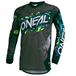 a Dětský motokrosový / enduro dres ONEAL ELEMENT VILLAIN barva šedá/multi color VELIKOST XL